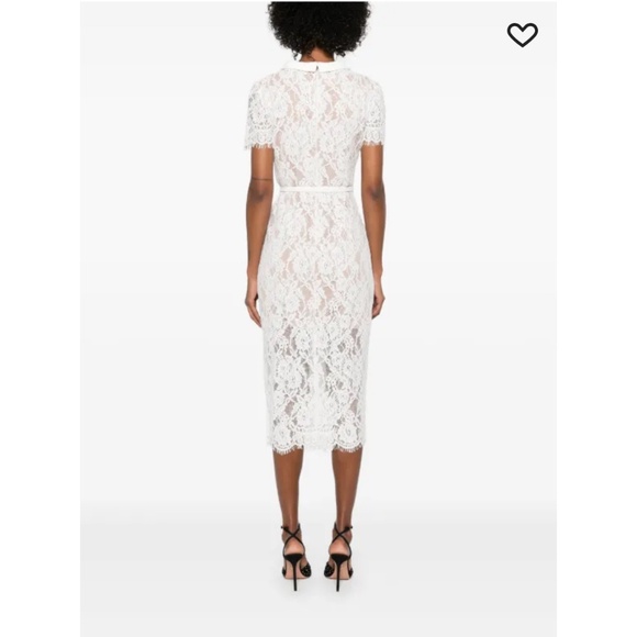 Self-Portrait $731 floral-lace midi dress white/ivory - Picture 3 of 13